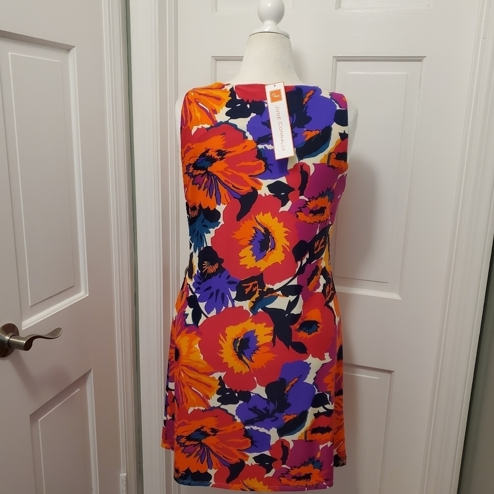 NWT Jude CONNALLY Bold Floral Print "Beth" Dress Size XL, Retail $178, Versatile - Picture 4 of 11